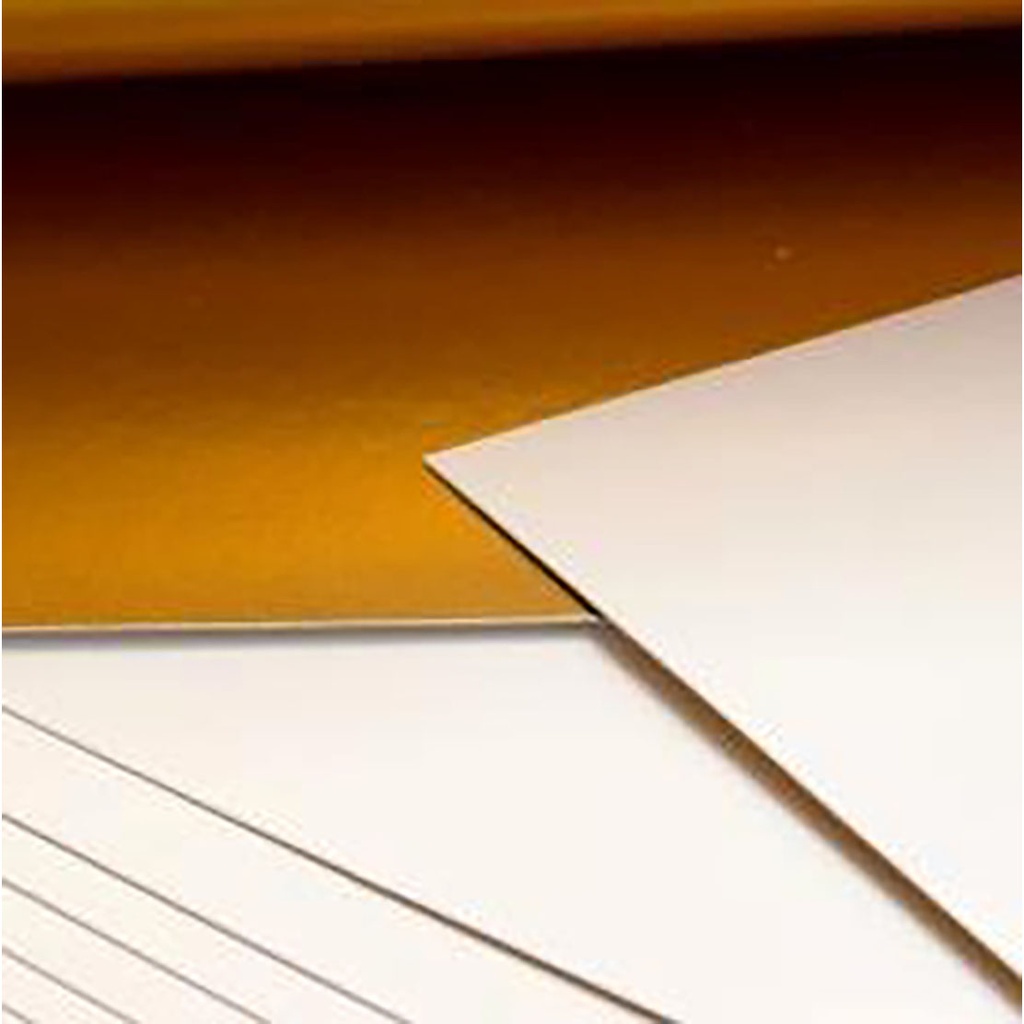 CARDBOARD soft sheet gold/white