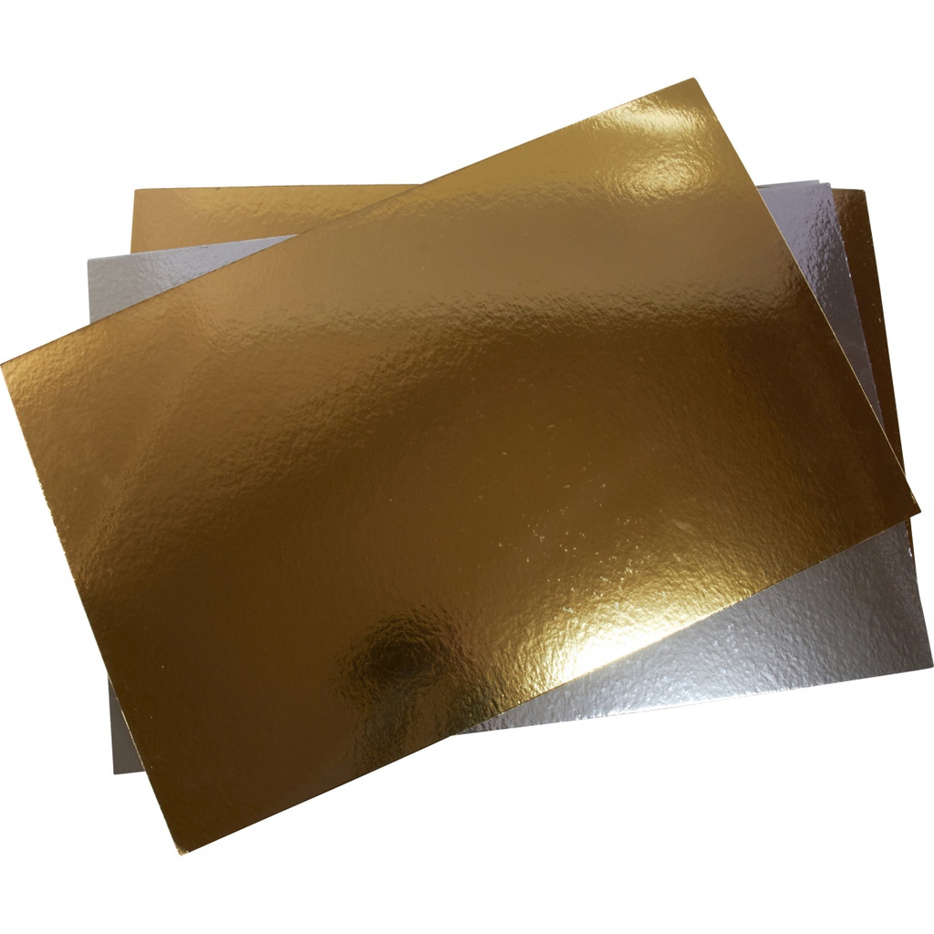 KARTONBLATT gold/ silber 