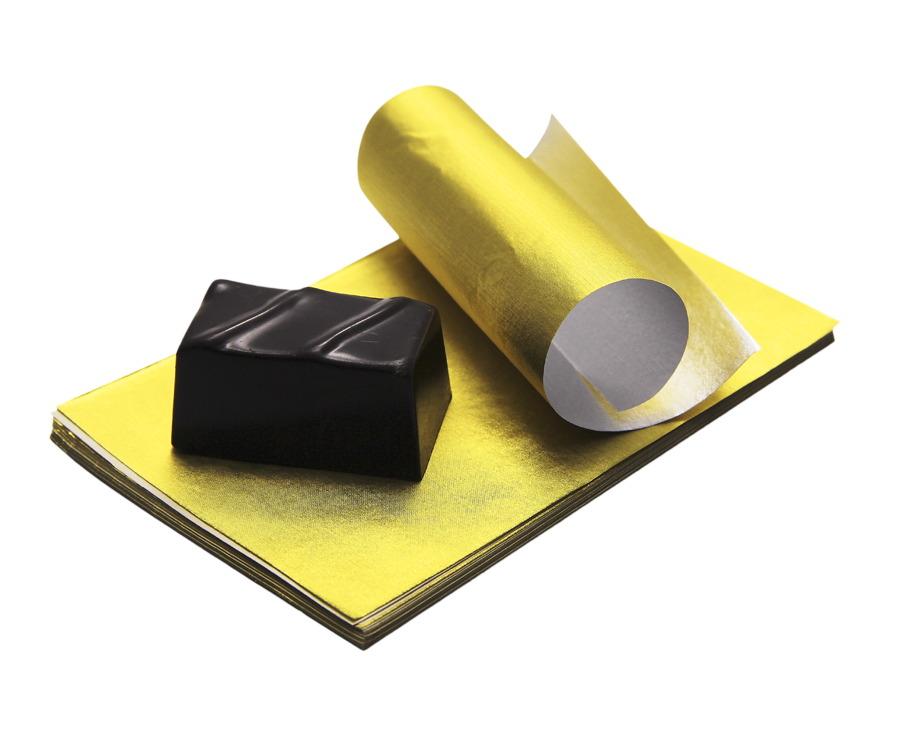 ALUMINIUM kleines Blatt gelb