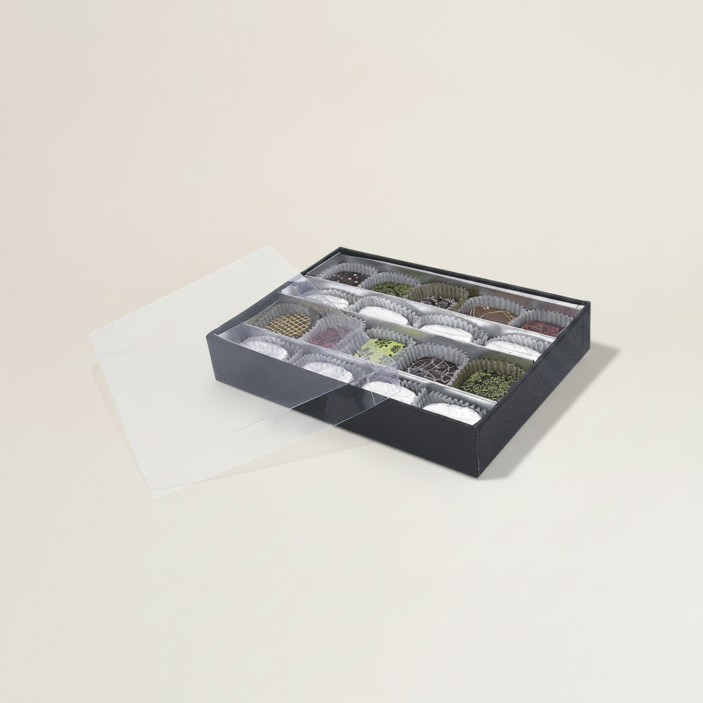 Black is black transparent 20 chocolates