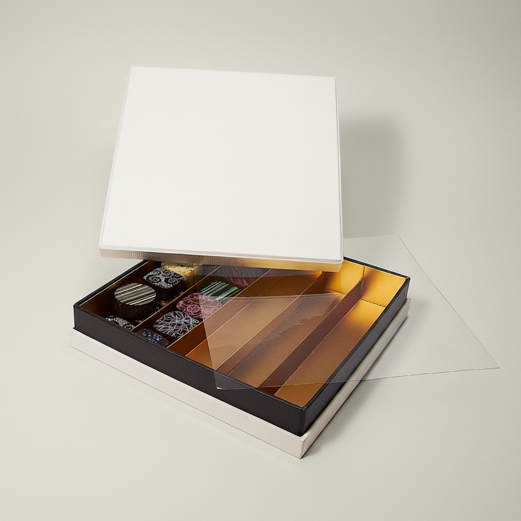 Ivory neck scatola quadrata 25 cioccolato