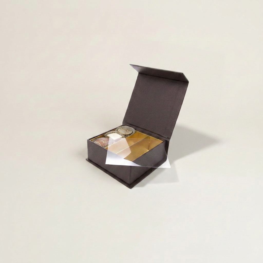 Chocolate magnetische sluiting vierkante doos 9 chocolade