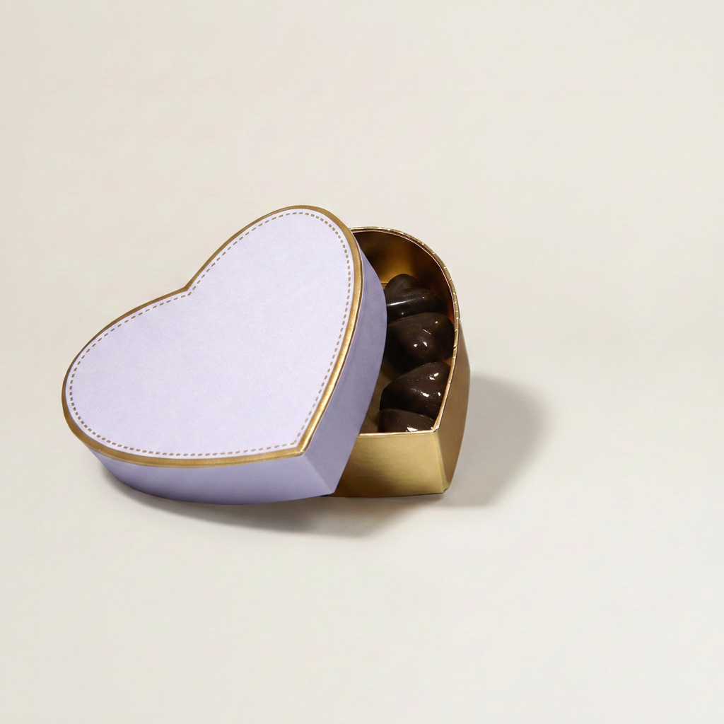 Sweet Gold heart box lavender