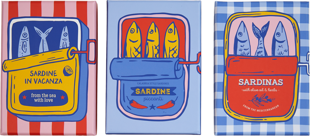 Sardine in Vacanza rectangular basic box  assortment of 4