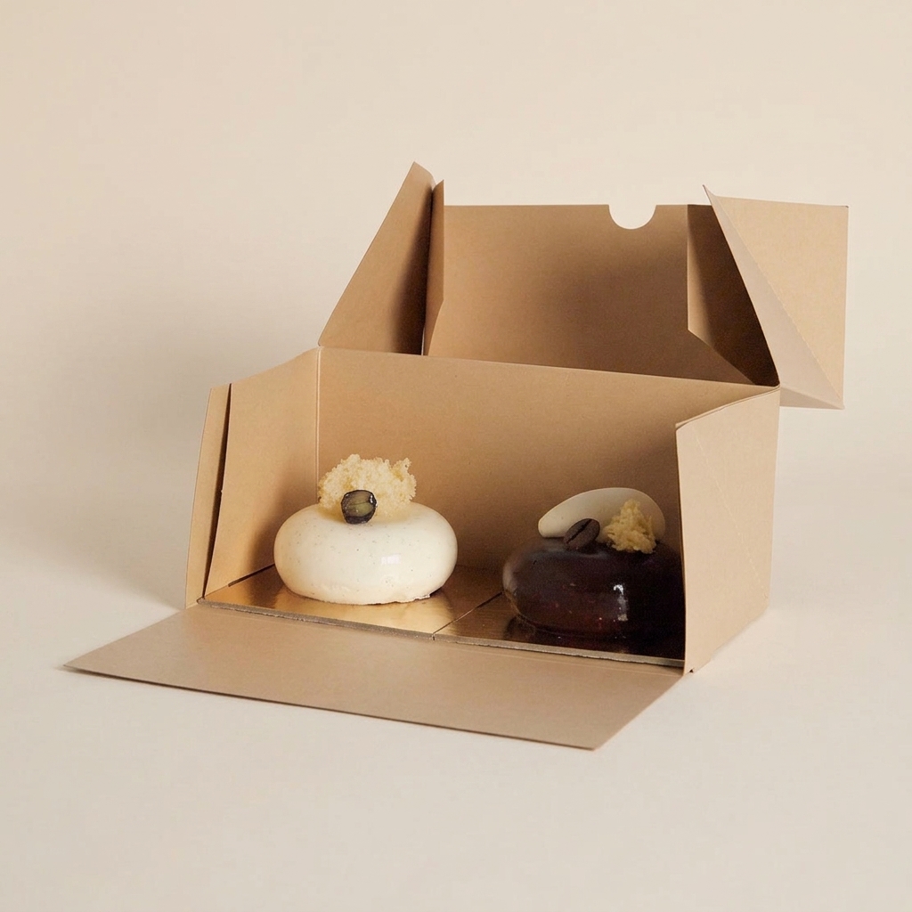 BOITE PATISSIERE kraft - rectangulaire