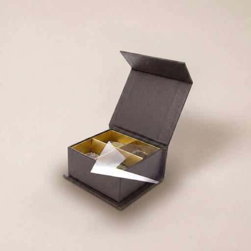 [BXR170479] Chocolate Magnetverschluss quadratische Box 4 Schokolade