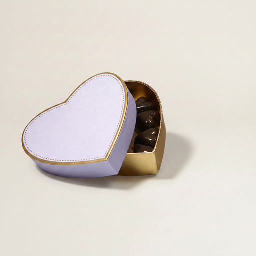 [BXR191262] Sweet Gold heart box lavender