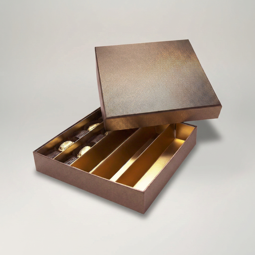 [BXR322578] Terra Deckel & Boden quadratische Box 25 Schokolade